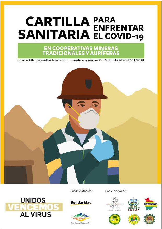 cartilla sanitaria minería covid 19 bolivia portada publicación
