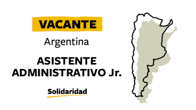 Vacante asistente administrativo Solidaridad Argentina
