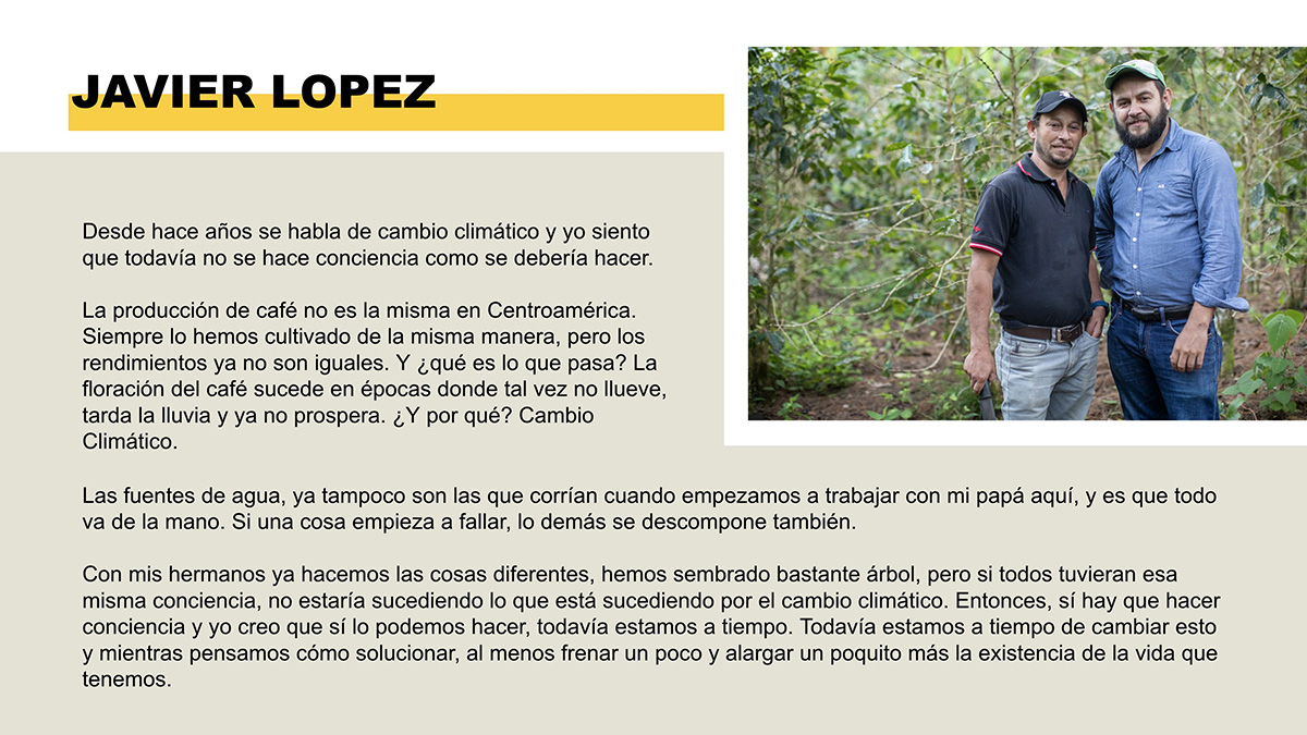 COP28, Javier López, productor de café de Nicaragua encuestado en el Small Farmer Atlas