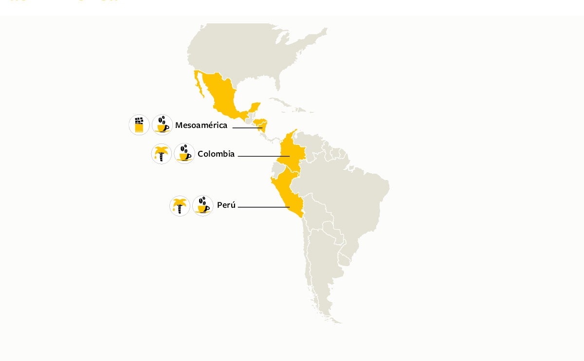 Mapa proyectos de Pathways to Prosperity en Latinoamérica